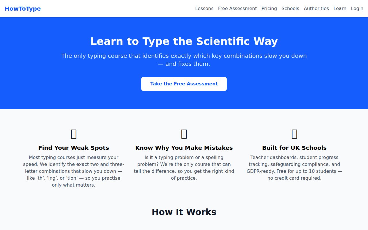 HowToType — homepage