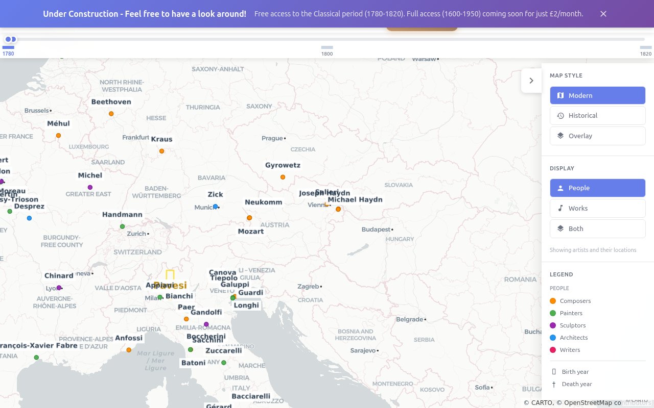 Cultural History Map — browsing